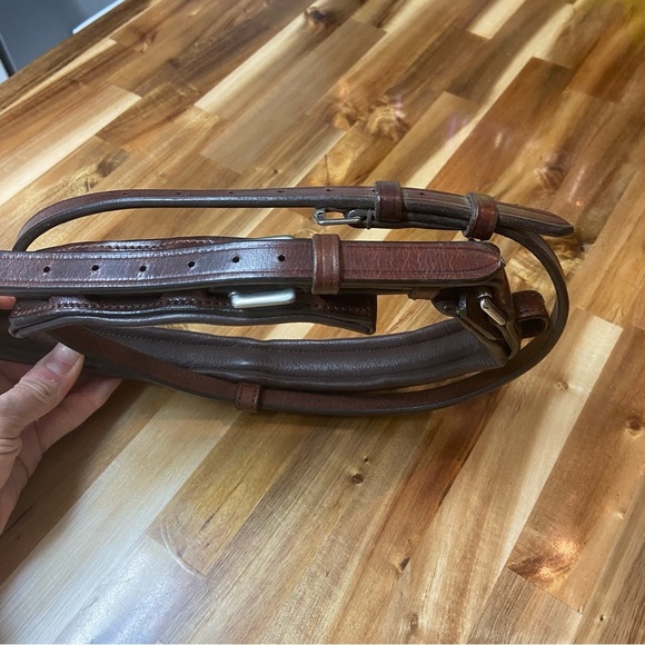 English Bridal Flash Noseband Cavesson Truly Canadian leather Dark brown - Picture 3 of 5
